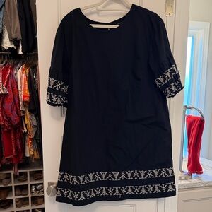 Banana Republic Black Dress with White Accents